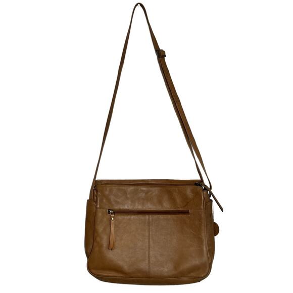 GIGI LIGHT BROWN GEUNINE LEATHER WOMEN BAG WITH CARD COMPARTMENT - Picture 2 of 8